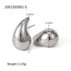 Wholesale Women's Stainless Steel Drop Shape Electroplated Fashion Personality Ear Jewelry