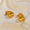 Wholesale Women's Stainless Steel Drop Shape Ins Style Electroplated Earrings