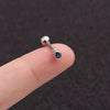 Wholesale Women's Stainless Steel Drop Shape Zircon Inlaid Ear Nails Jewelry