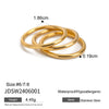 Wholesale Women's Stainless Steel Drop Shaped Geometric Open Ring Jewelry With Electroplating Treatment