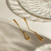 Wholesale Women's Stainless Steel Dropshaped Tassel Earrings Jewelry With Electroplating