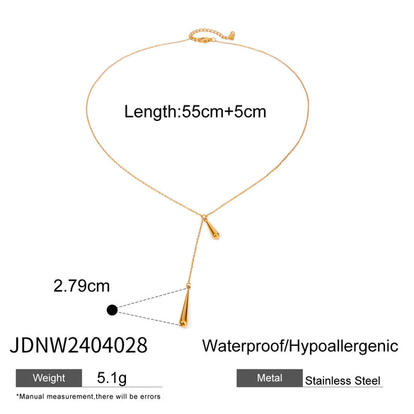 Wholesale Women's Stainless Steel Dropshaped Tassel Earrings Jewelry With Electroplating