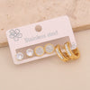 Wholesale Women's Stainless Steel Earrings With Diamond Inlay Butterfly Heart Star And Geometric Patterns