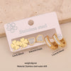 Wholesale Women's Stainless Steel Earrings With Diamond Inlay Butterfly Heart Star And Geometric Patterns