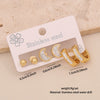 Wholesale Women's Stainless Steel Earrings With Diamond Inlay Butterfly Heart Star And Geometric Patterns