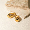Wholesale Women's Stainless Steel Earrings With Diamond Lattice Inlay And Electroplating