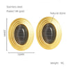 Wholesale Women's 316L Stainless Steel Earrings With Geometric Design And Electroplating Treatment