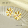 Wholesale Women's Stainless Steel Earrings With Sweet Lace Hollow Design And Electroplating Treatment
