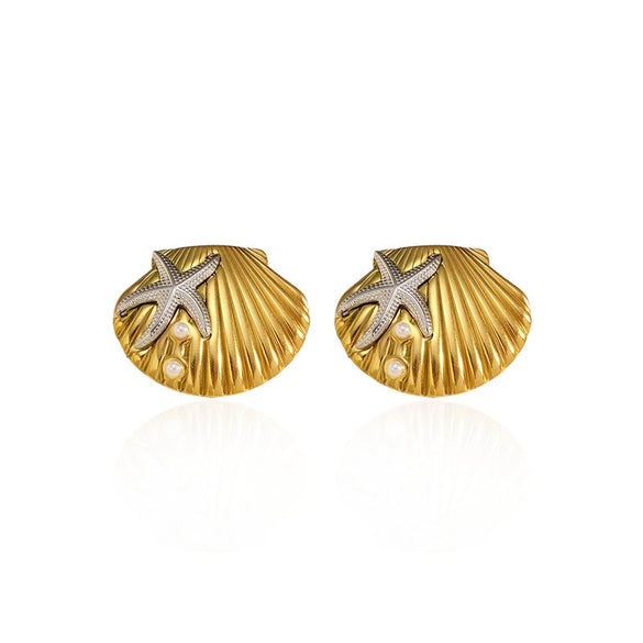 Wholesale Women's Stainless Steel Electroplated Animal Zodiac Shape Earrings Light Luxury Highend Minimalist Ins Style