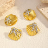 Wholesale Women's Stainless Steel Electroplated Animal Zodiac Shape Earrings Light Luxury Highend Minimalist Ins Style
