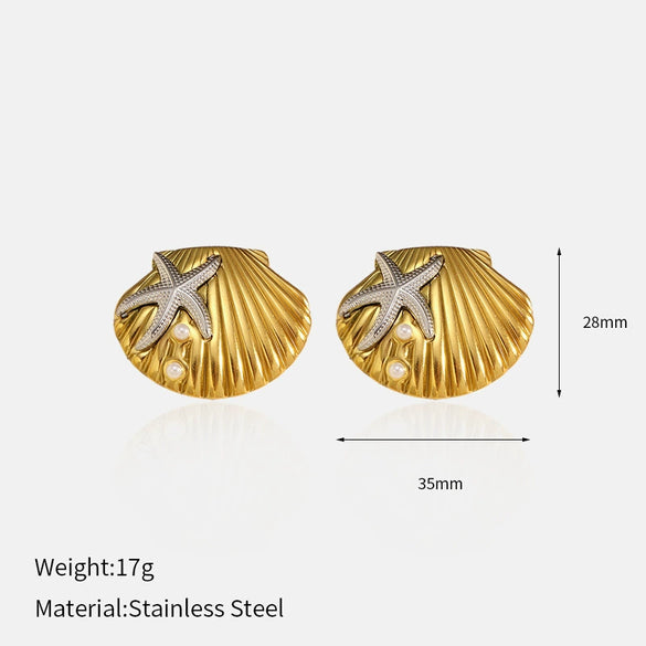 Wholesale Women's Stainless Steel Electroplated Animal Zodiac Shape Earrings Light Luxury Highend Minimalist Ins Style