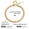 Wholesale Women's Stainless Steel Electroplated Blade Chain Necklace And Bracelet Accessories Fashion Minimalist Style