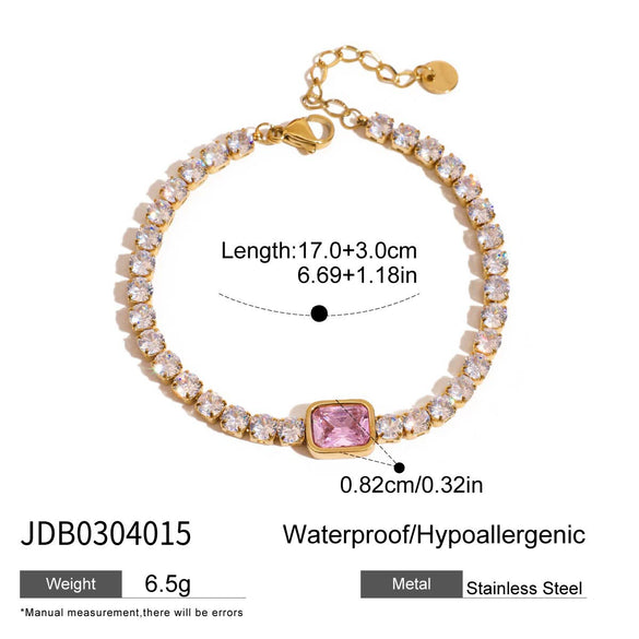 Wholesale Women's Stainless Steel Electroplated Blade Chain Necklace And Bracelet Accessories Fashion Minimalist Style