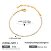 Wholesale Women's Stainless Steel Electroplated Blade Chain Necklace And Bracelet Accessories Fashion Minimalist Style