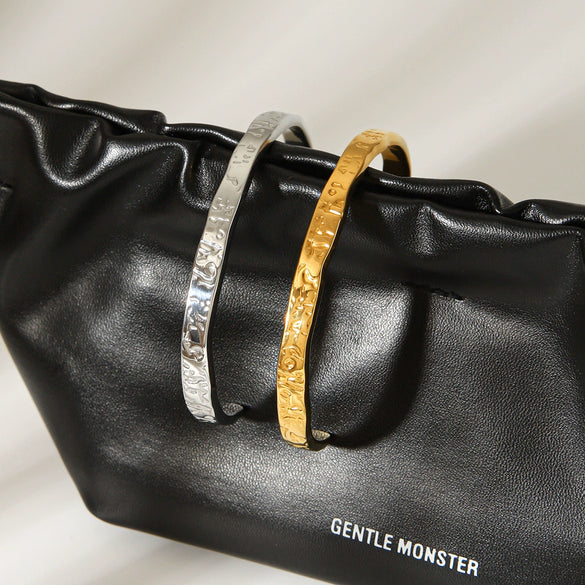 Wholesale Women's Stainless Steel Electroplated Bracelet With Irregular And Geometric Patterns