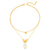 Wholesale Women's Stainless Steel Electroplated Butterfly And Zodiac Pattern Pendant Necklace