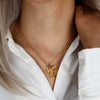 Wholesale Women's Stainless Steel Electroplated Butterfly Pendant Necklace Fashion Insect Design