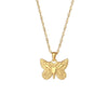 Wholesale Women's Stainless Steel Electroplated Butterfly Pendant Necklace Fashion Insect Design