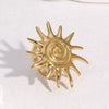 Wholesale Women's Stainless Steel Electroplated Constellation Open Ring Hand Jewelry
