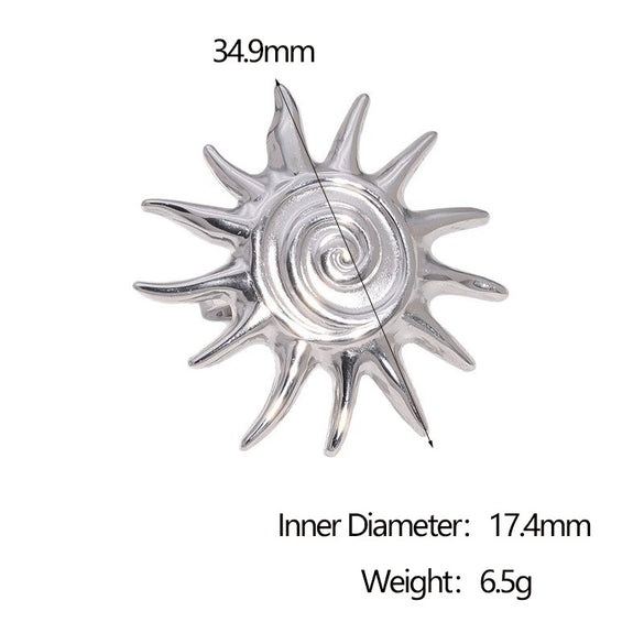 Wholesale Women's Stainless Steel Electroplated Constellation Open Ring Hand Jewelry