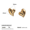 Wholesale Women's Stainless Steel Electroplated Cute Geometric Heart Star Shaped Zircon Inlaid Earrings