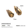 Wholesale Women's Stainless Steel Electroplated Cute Geometric Heart Star Shaped Zircon Inlaid Earrings