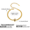 Wholesale Women's Stainless Steel Electroplated Doublelayer Flower Necklace And Bracelet Set Minimalist Light Luxury Style Jewelry Accessories