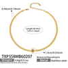Wholesale Women's Stainless Steel Electroplated Doublelayer Flower Necklace And Bracelet Set Minimalist Light Luxury Style Jewelry Accessories
