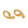 Wholesale Women's Stainless Steel Electroplated Drop Shape Trend Earrings