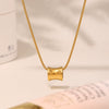 Wholesale Women's Stainless Steel Electroplated Ferris Wheel Cshaped Earrings And Necklace Jewelry