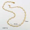 Wholesale Women's Stainless Steel Electroplated Flower Cross Chain Necklace