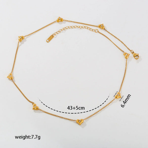 Wholesale Women's Stainless Steel Electroplated Flower Cross Chain Necklace
