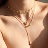 Wholesale Women's Stainless Steel Electroplated Flower Cross Chain Necklace