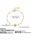 Wholesale Women's Stainless Steel Electroplated Flower Jewelry Set Including Necklace Bracelet And Earrings