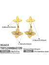 Wholesale Women's Stainless Steel Electroplated Flower Jewelry Set Including Necklace Bracelet And Earrings