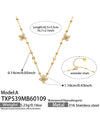 Wholesale Women's Stainless Steel Electroplated Flower Jewelry Set Including Necklace Bracelet And Earrings