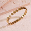 Wholesale Women's Stainless Steel Electroplated Flower Jewelry Set With Daisy Earrings Necklace And Bracelet