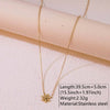 Wholesale Women's Stainless Steel Electroplated Flower Jewelry Set With Daisy Earrings Necklace And Bracelet
