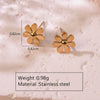Wholesale Women's Stainless Steel Electroplated Flower Jewelry Set With Daisy Earrings Necklace And Bracelet