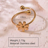 Wholesale Women's Stainless Steel Electroplated Flower Jewelry Set With Daisy Earrings Necklace And Bracelet
