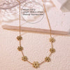 Wholesale Women's Stainless Steel Electroplated Flower Jewelry Set With Daisy Earrings Necklace And Bracelet