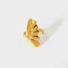Wholesale Women's Stainless Steel Electroplated Flower Open Ring Jewelry