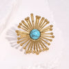 Wholesale Women's Stainless Steel Electroplated Flower Pattern Open Ring Jewelry