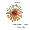 Wholesale Women's Stainless Steel Electroplated Flower Pattern Open Ring Jewelry
