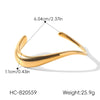 Wholesale Women's Stainless Steel Electroplated Geometric Bracelet Light Luxury Highend Irregular Open Design 18K Gold Jewelry