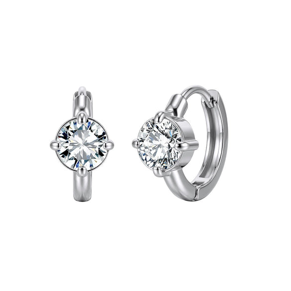 Wholesale Women's Stainless Steel Electroplated Geometric Diamond Studded Ear Cuffs And Earrings