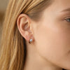 Wholesale Women's Stainless Steel Electroplated Geometric Diamond Studded Ear Cuffs And Earrings