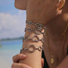 Wholesale Women's Stainless Steel Electroplated Geometric Ferris Wheel Heart Circle Splicing Chain 5A Zircon Bracelet Jewelry