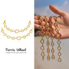Wholesale Women's Stainless Steel Electroplated Geometric Ferris Wheel Heart Circle Splicing Chain 5A Zircon Bracelet Jewelry