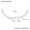 Wholesale Women's Stainless Steel Electroplated Geometric Ferris Wheel Heart Circle Splicing Chain 5A Zircon Bracelet Jewelry
